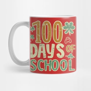 100 days of school gamers st patricks day's Mug